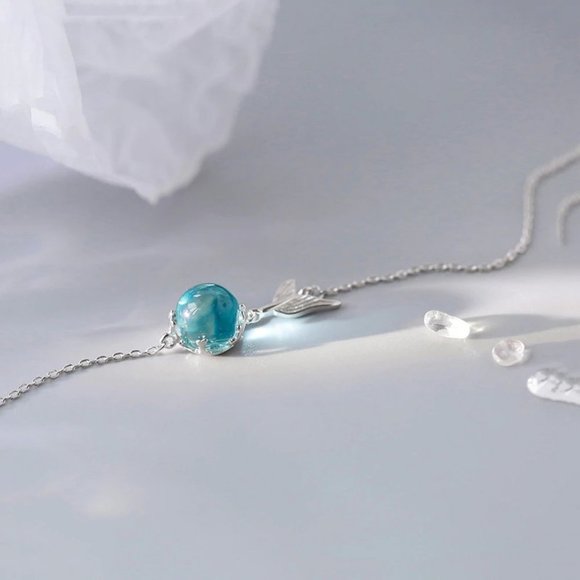 NEW 925 Sterling Silver Crystal Mermaid Bracelet - Picture 4 of 11